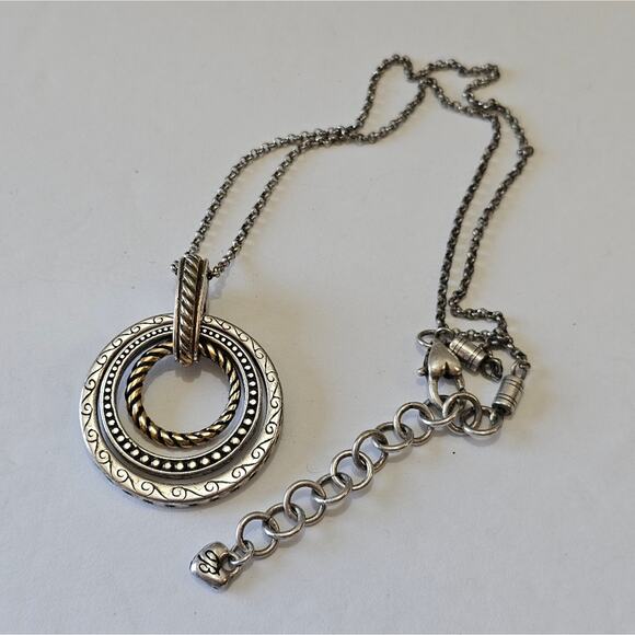 Brighton Jewelry - Brighton Mixed Metals Circle Pendant Necklace‎